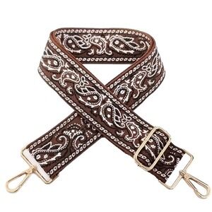 Nib Unbrand Paisley 5cm Colorful Thick Canvas Shoulder Belt Adjustable Strap